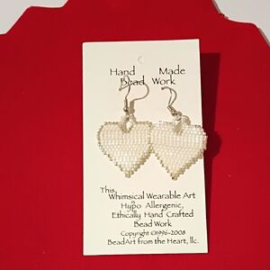 Whimsical Wearable Art Hypoallergenic Ethically Handcrafted Heart Earrings